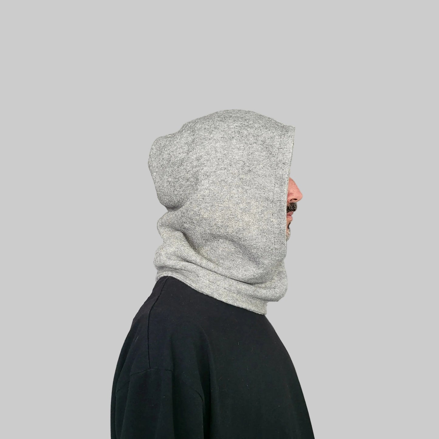Kapuzenloop BIO-BAUMWOLLFLEECE grau