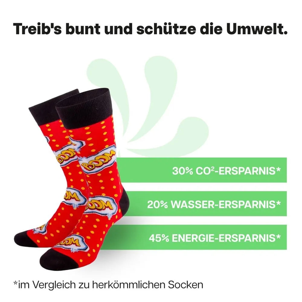 Socken Comic rot