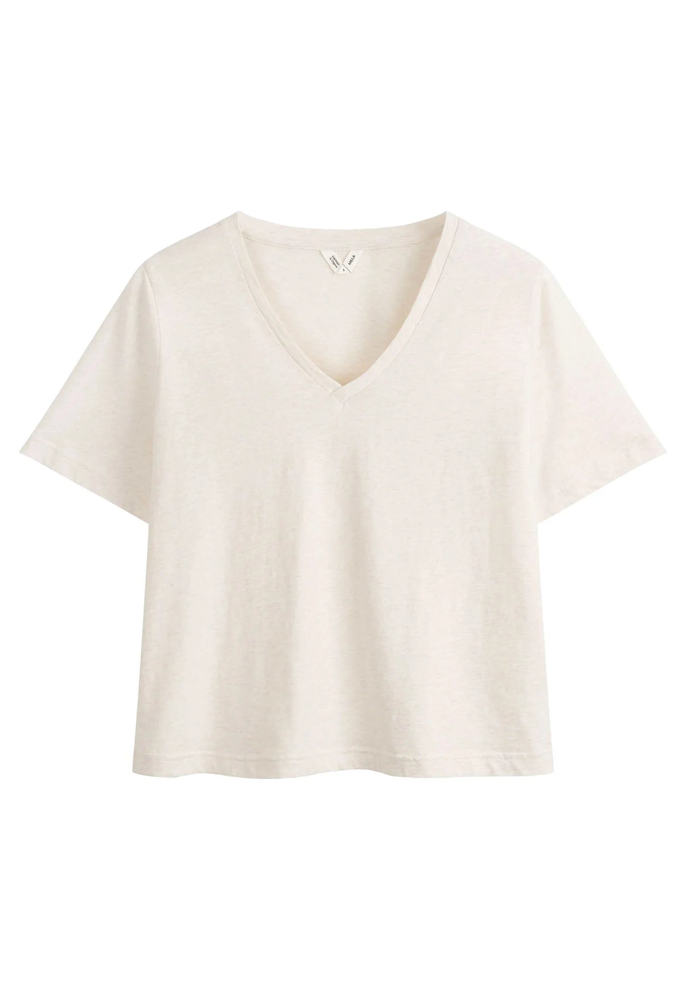 MELA V-Neck T-Shirt ANKITA cream blend