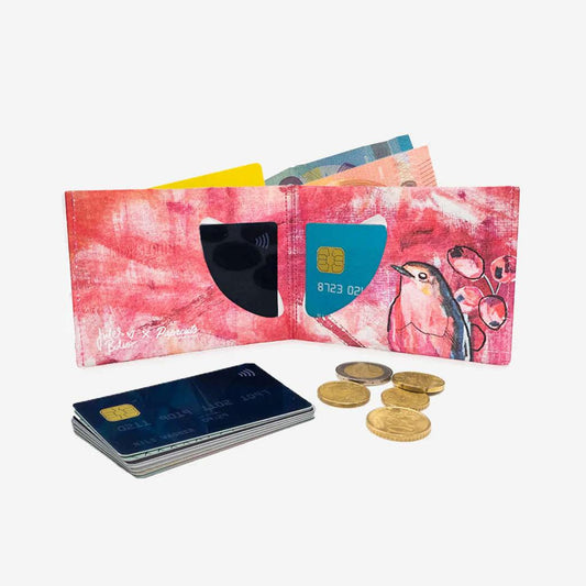 RFID Portemonnaie Curious Redbreast Rotkehlchen