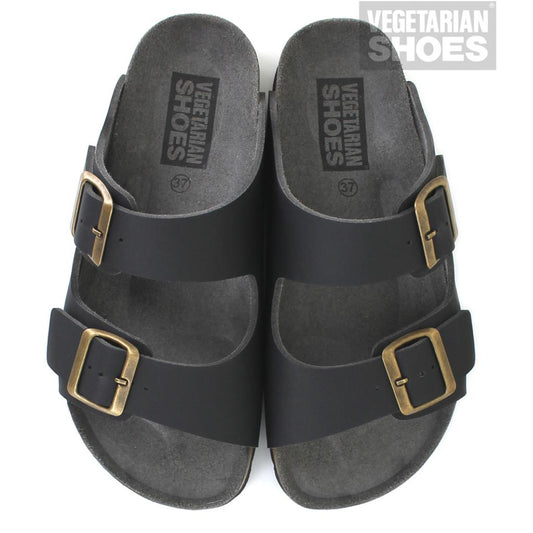 Vegetarian Shoes Two Strap Sandal schwarz – vegane Sandalen