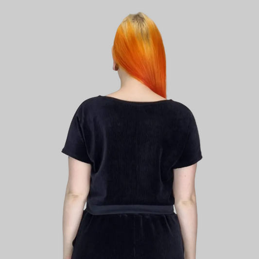Shirt CROPPED Nickicord schwarz