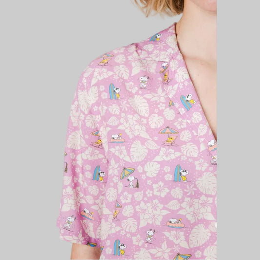 Bluse PEANUTS TROPICAL pink