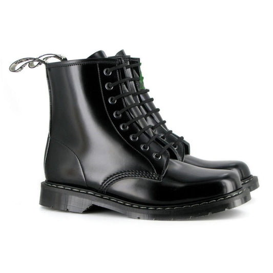 Vegetarian Shoes Boulder Boots Airseal schwarz glänzend – vegane Unisex Stiefel