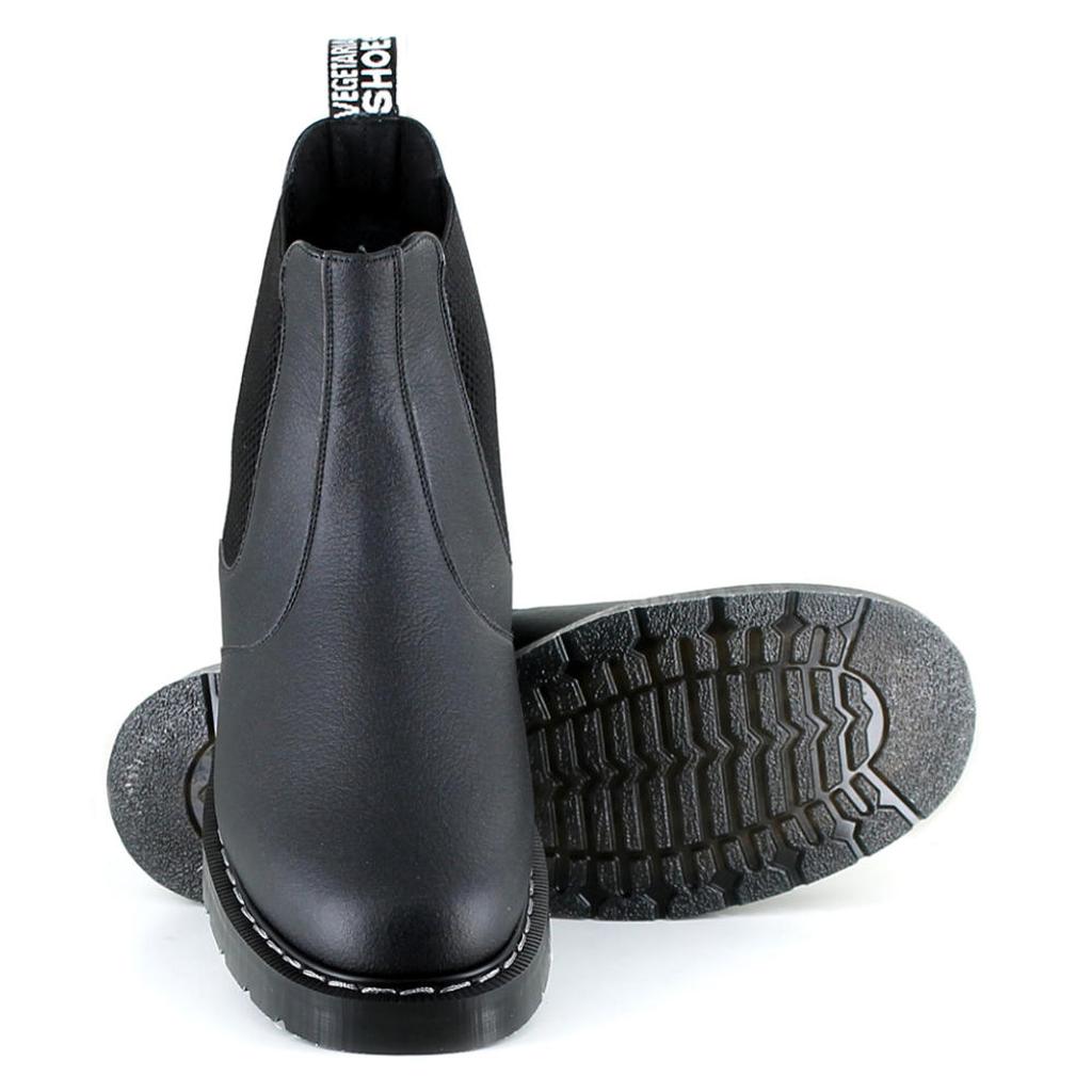 Vegetarian Shoes Chelsea Boots Airseal schwarz – vegane Stiefel mit dicker Sohle