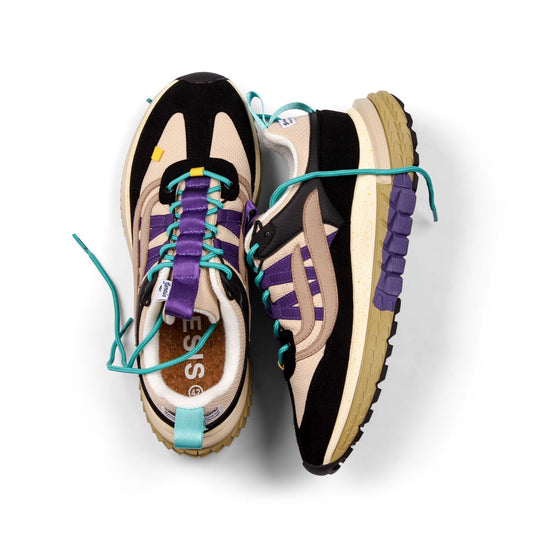 GENESIS Sneaker G-MACHU SUEDE black/beige/purple