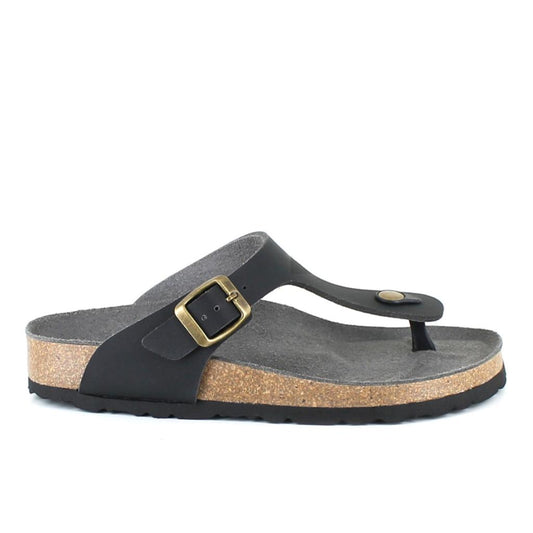 Vegetarian Shoes Toe Post Sandal schwarz – vegane Sandalen