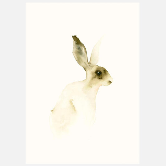 Postkarte Hase Illustration