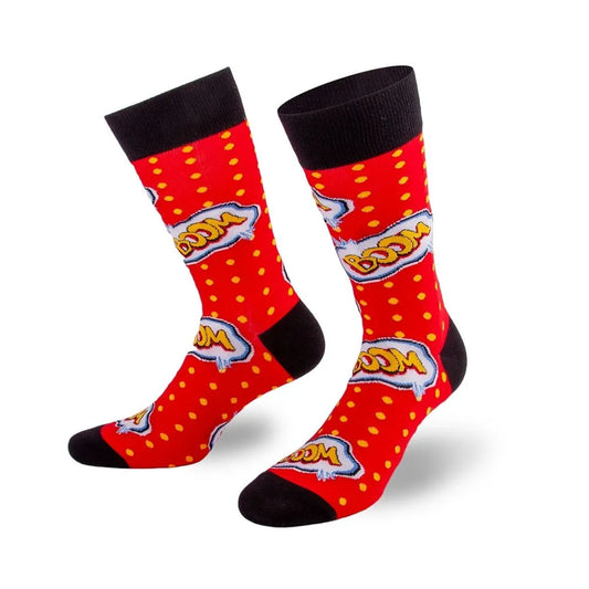 Socken Comic rot