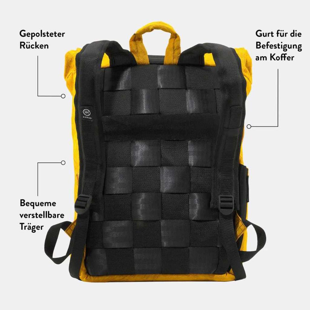 AIRPAQ Rucksack Rolltop gelb