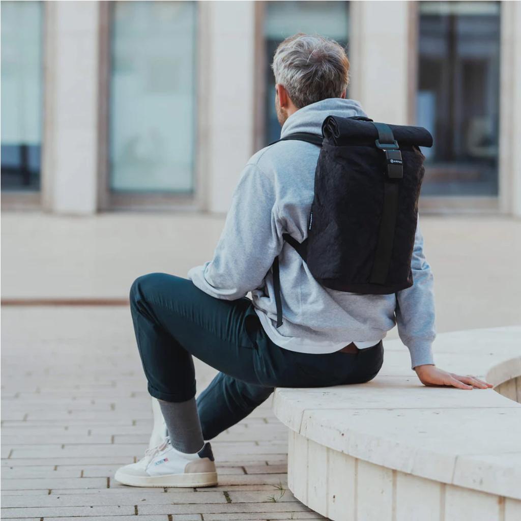 AIRPAQ Rucksack Rolltop schwarz
