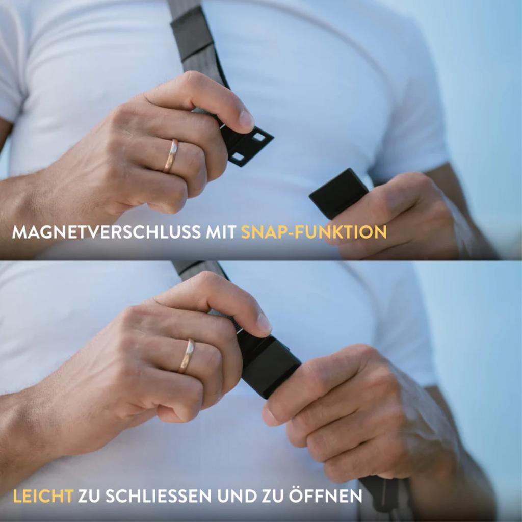 AIRPAQ Umhängetasche Slingbaq grau