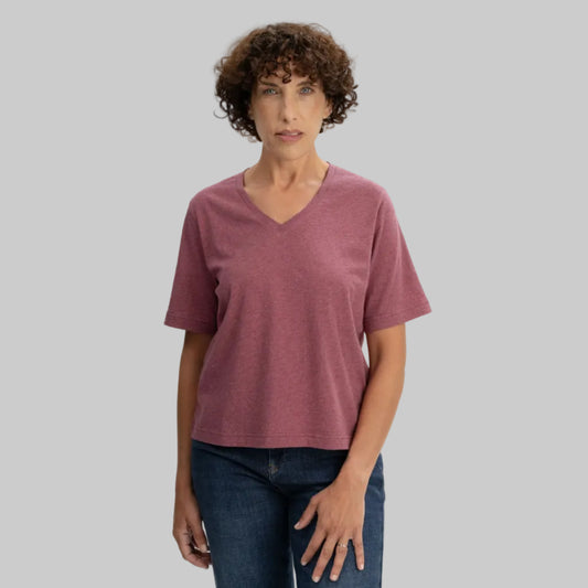 MELA V-Neck T-Shirt ANKITA jam blend