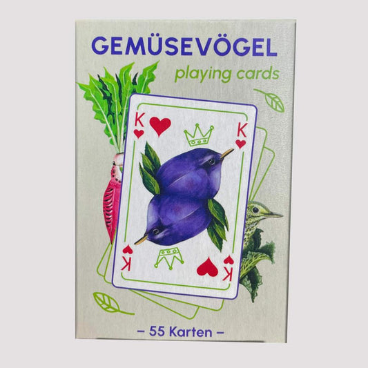 Spielkarten Gemüsevögel grün