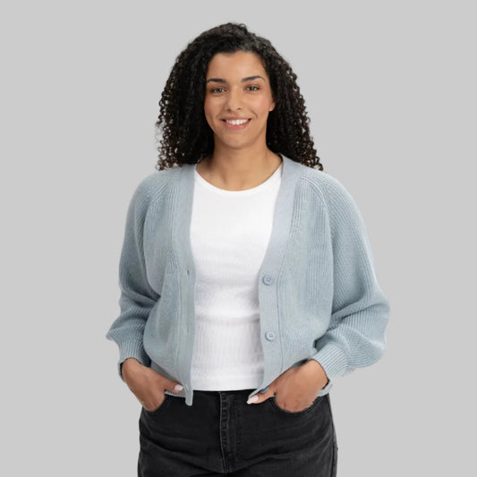 MELA Strickjacke BHUMA cloudy blue