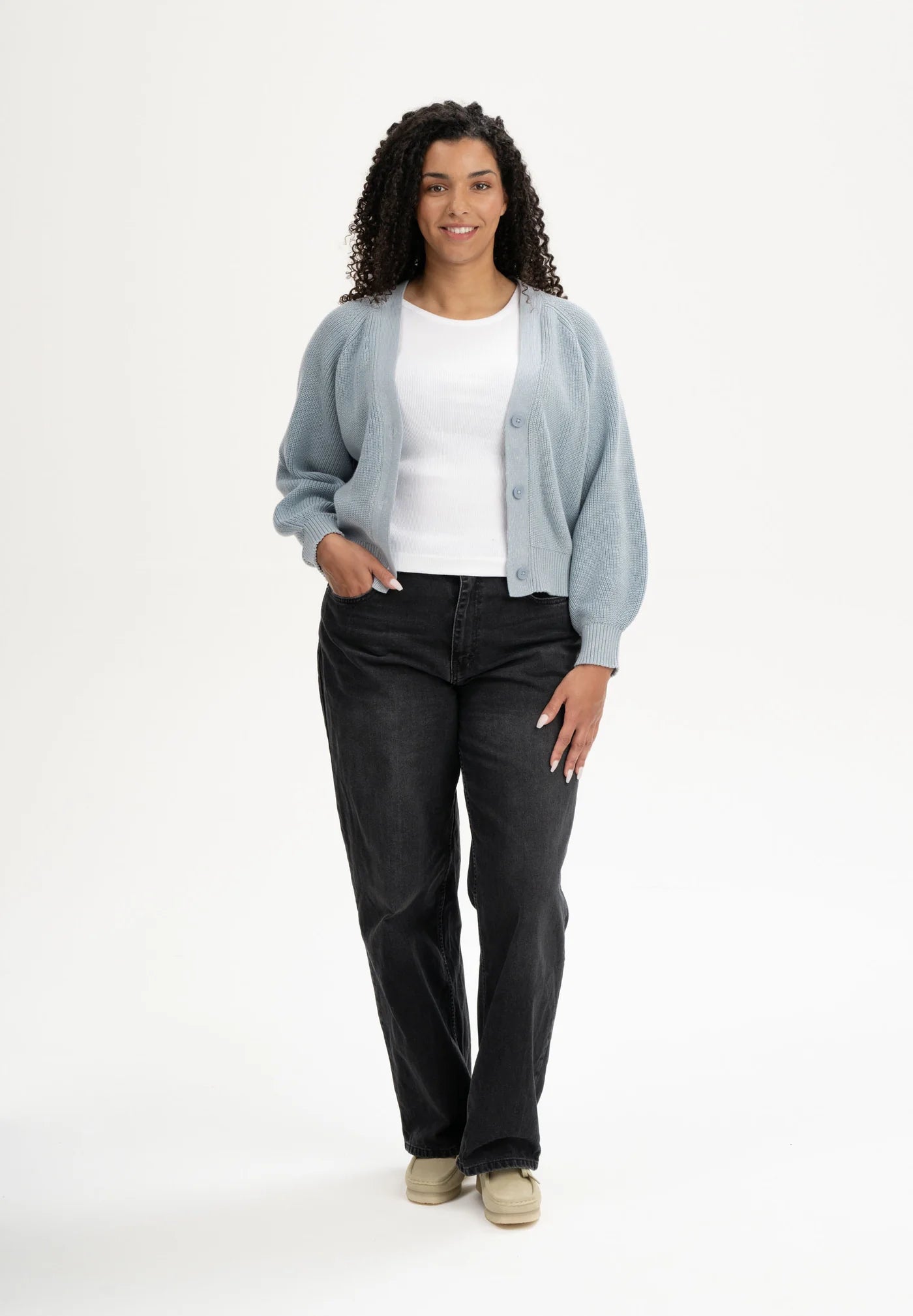 MELA Strickjacke BHUMA cloudy blue