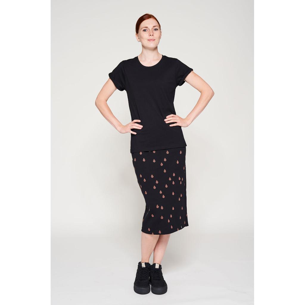 EARTH POSITIVE T-Shirt mit Krempelärmeln BASIC W1 schwarz