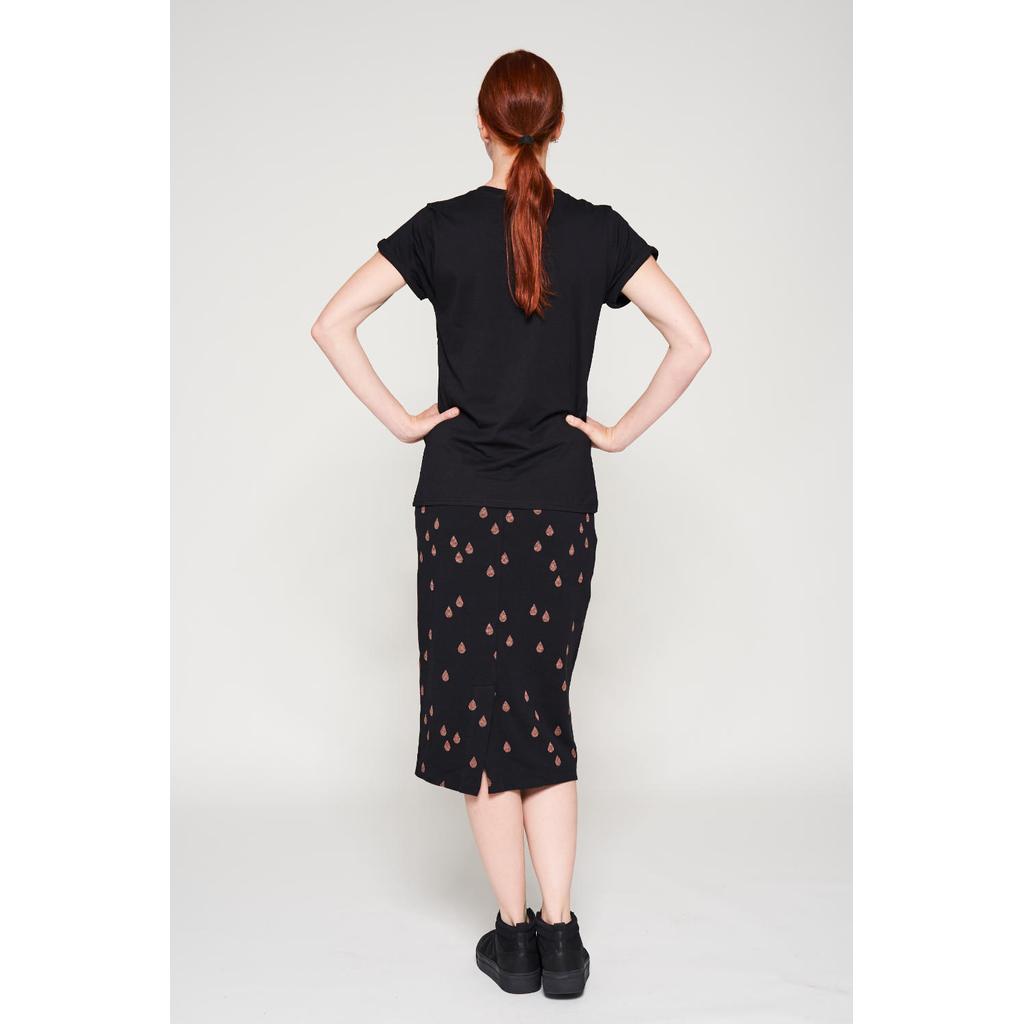 EARTH POSITIVE T-Shirt mit Krempelärmeln BASIC W1 schwarz