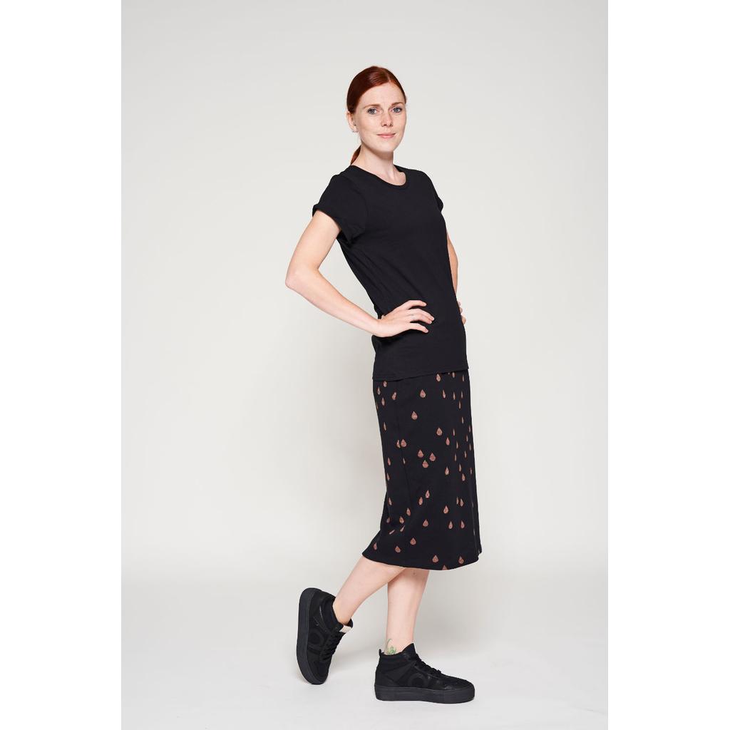 EARTH POSITIVE T-Shirt mit Krempelärmeln BASIC W1 schwarz