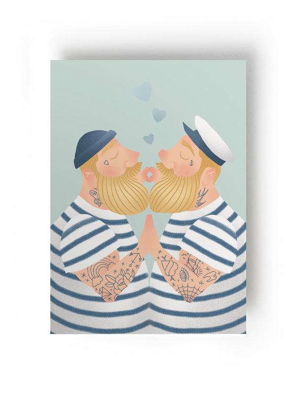 Postkarte Pride Sailor Illustration