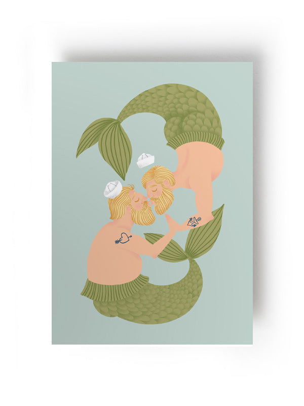 Postkarte Pride Mermaid Illustration