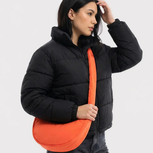 Half Moon Bag LOU MEDIUM coral