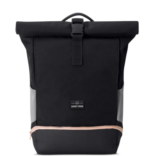 JOHNNY URBAN Rolltop Rucksack ALLEN MEDIUM schwarz/rosa