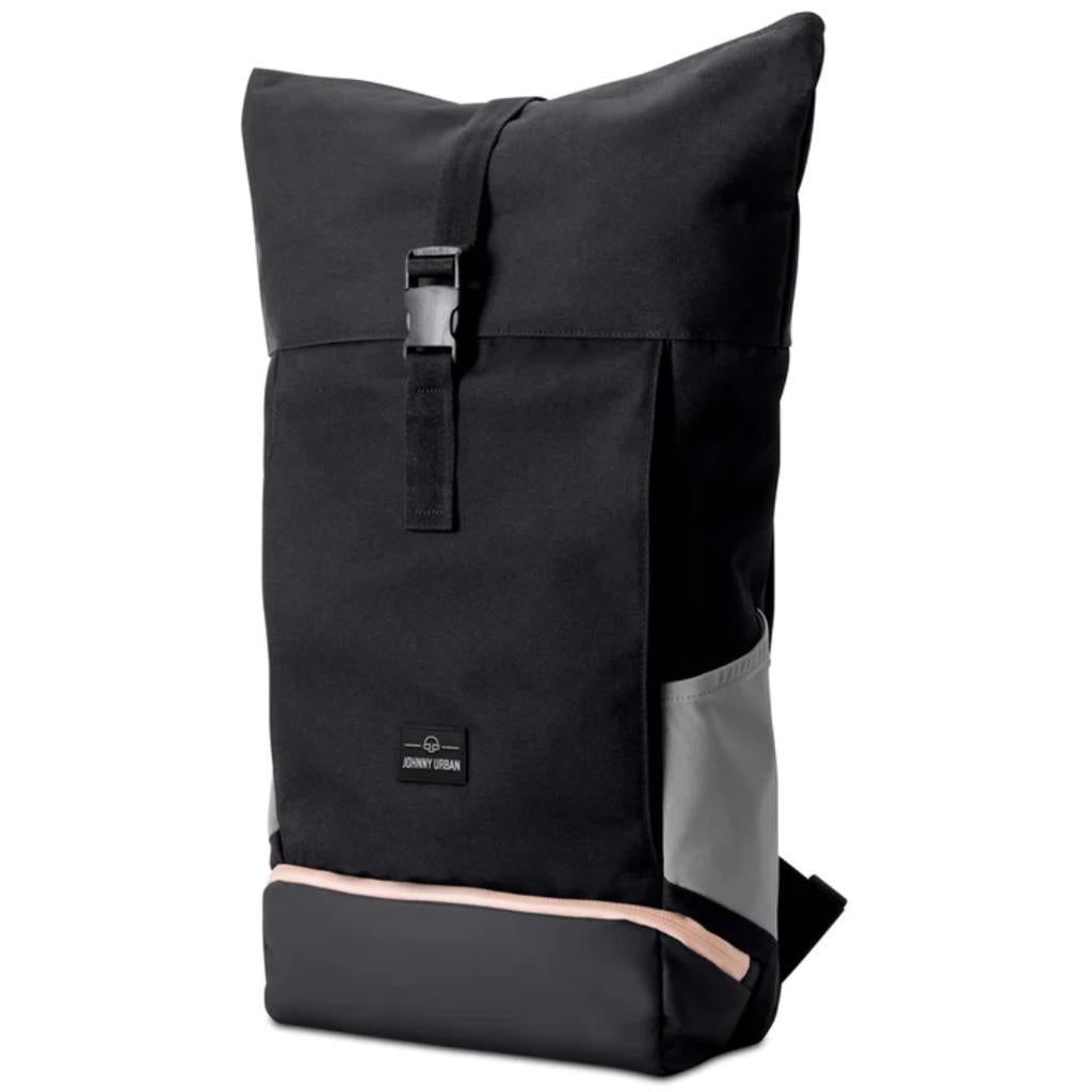 JOHNNY URBAN Rolltop Rucksack ALLEN MEDIUM schwarz/rosa