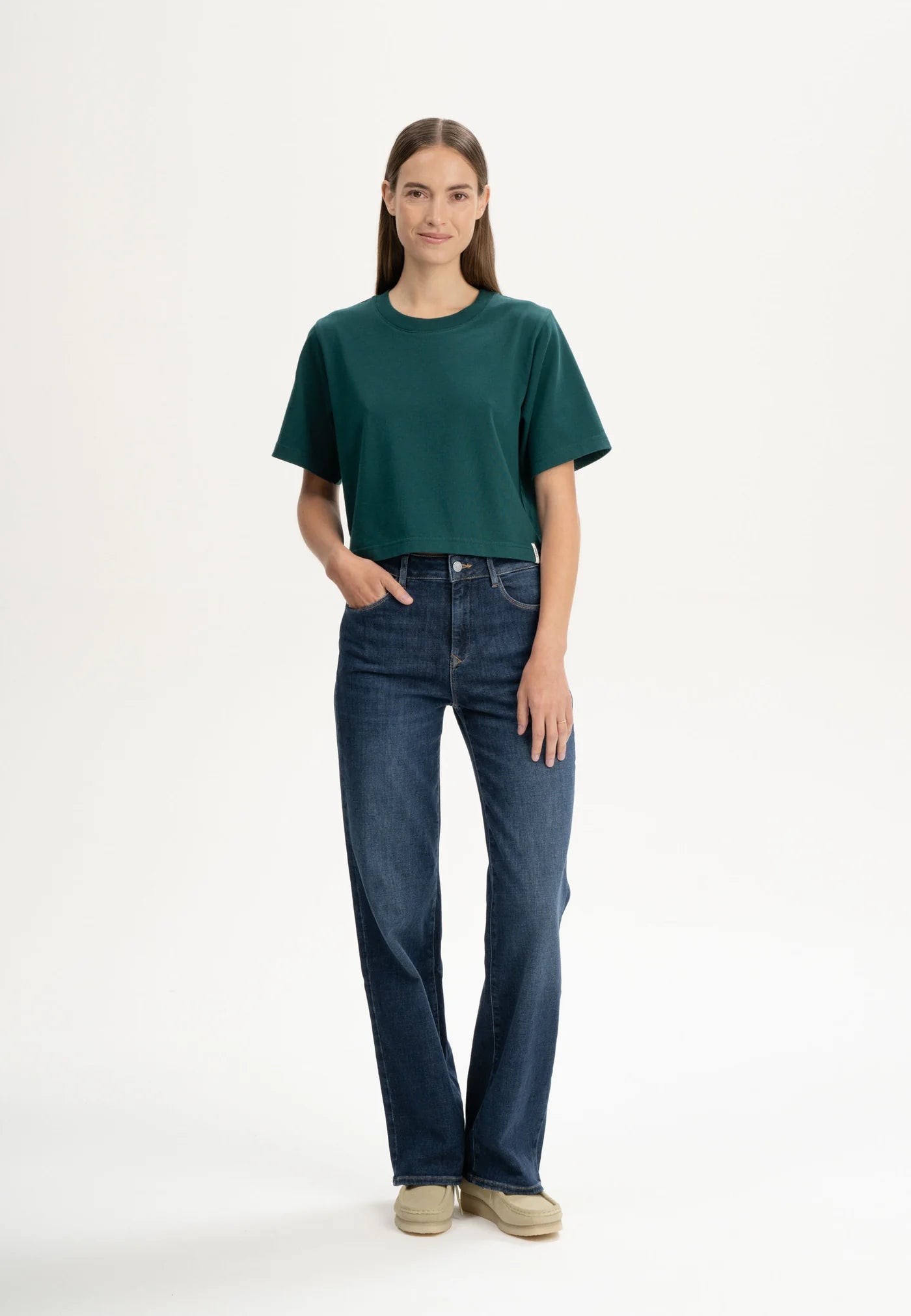 MELA Cropped T-Shirt JOSHNA deep sea