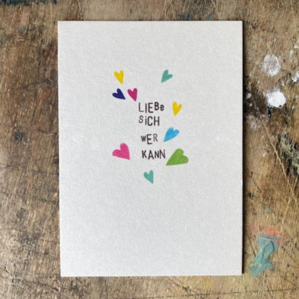 Postkarte LIEBE SICH WER KANN llustration
