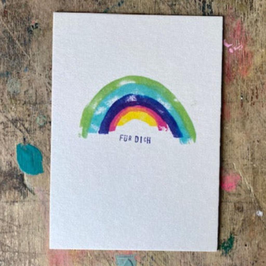 Postkarte REGENBOGEN FÜR DICH Illustration