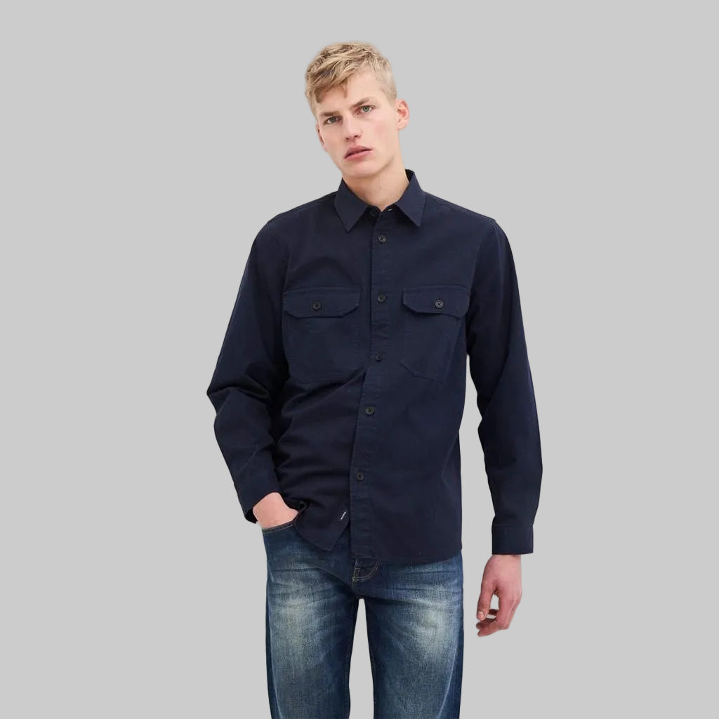 KUYICHI Hemd ANDREW OVERSHIRT navy