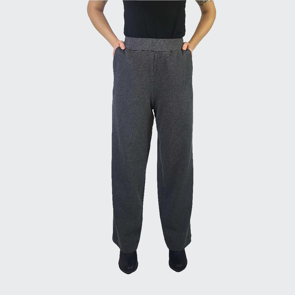 Hose WIDE Struktur dunkelgrau
