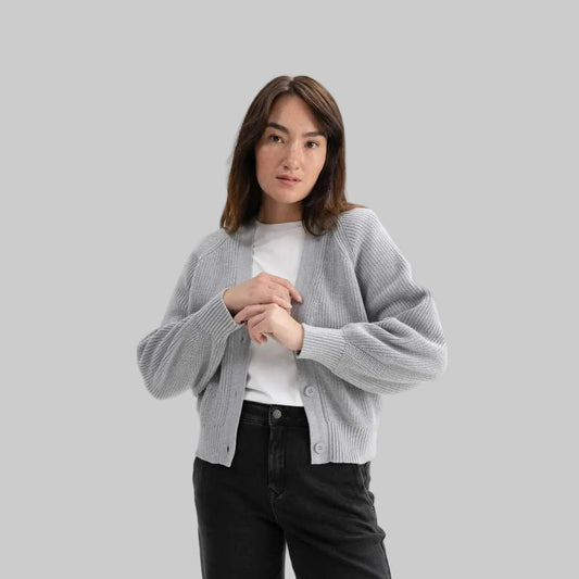 MELA Strickjacke BHUMA grey melange
