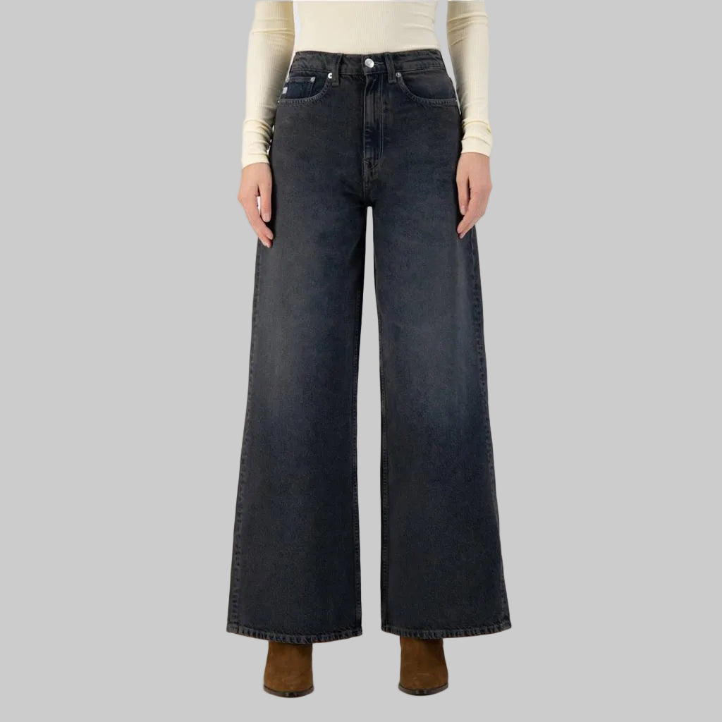 MUD JEANS Jeans WYDE SARA heavy black stone