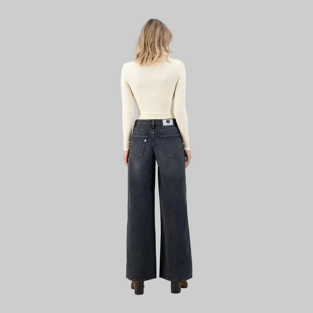 MUD JEANS Jeans WYDE SARA heavy black stone