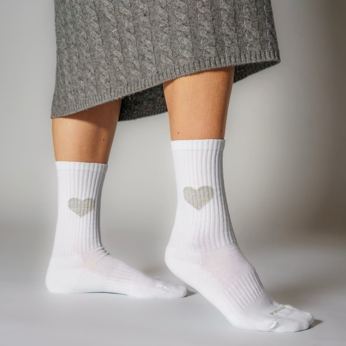 Socken GLITZERLIEBE silber Crew Socks
