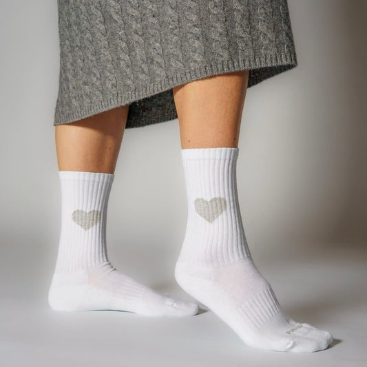 Socken GLITZERLIEBE silber Crew Socks
