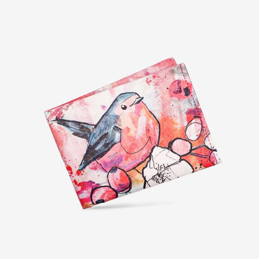 RFID Portemonnaie Curious Redbreast Rotkehlchen