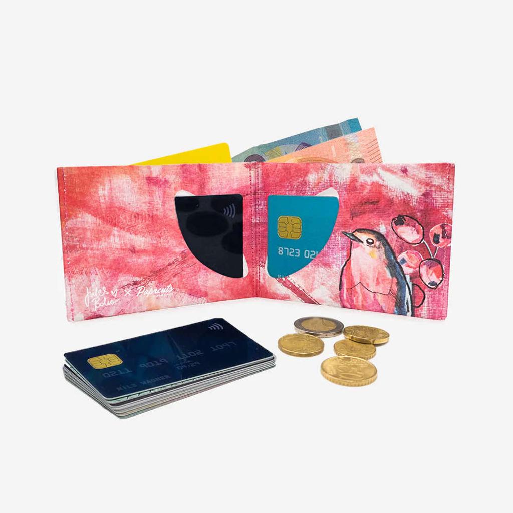 RFID Portemonnaie Curious Redbreast Rotkehlchen