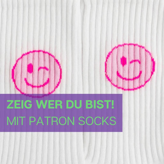 Socken Zwinker Smile Pink Crew Socks