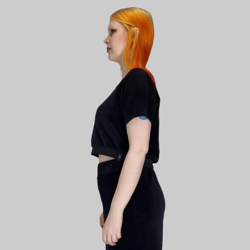 Shirt CROPPED Nickicord schwarz