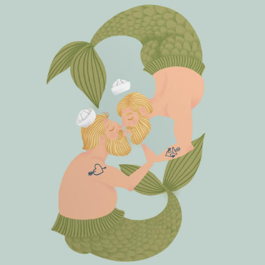 Postkarte Pride Mermaid Illustration