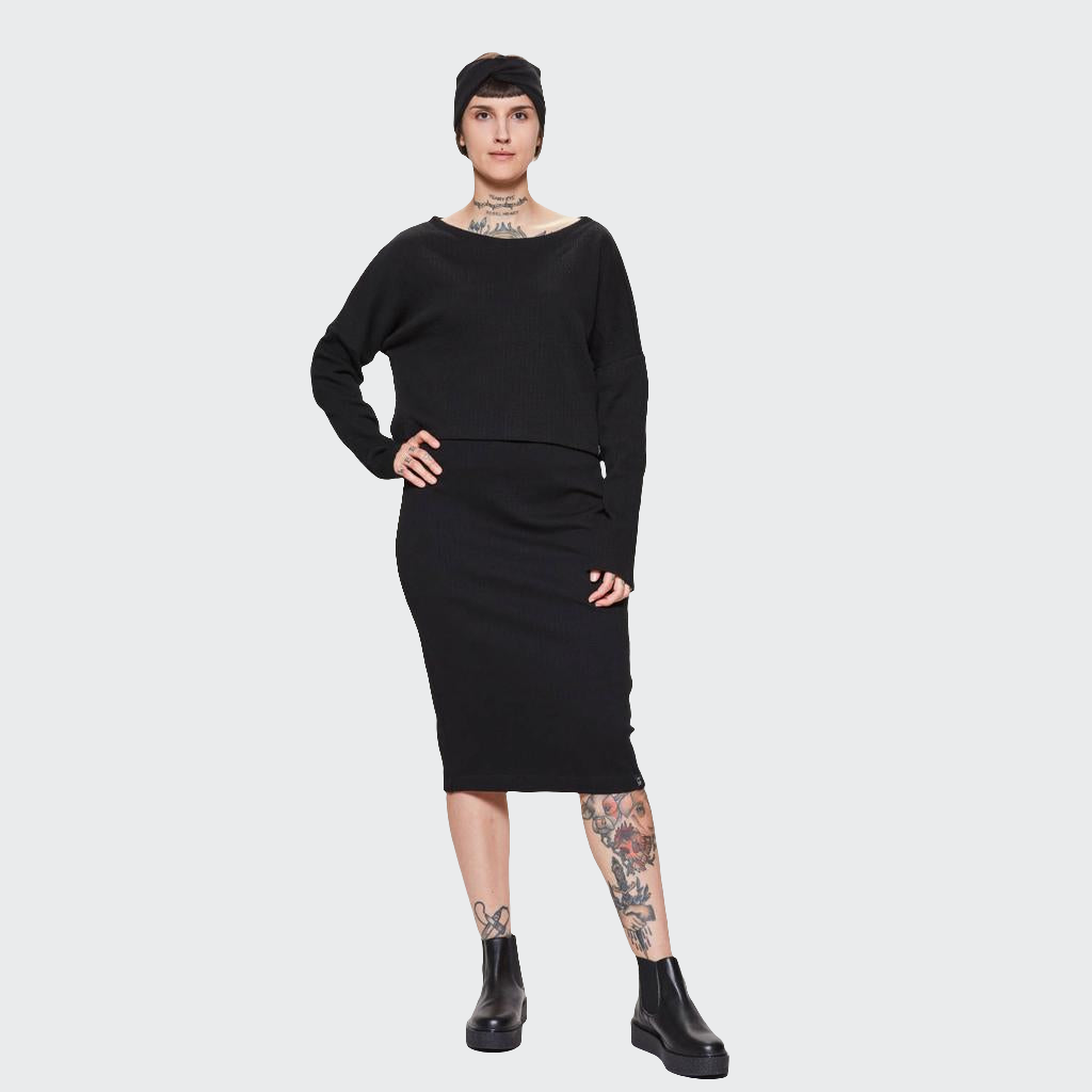 Pullover CROPPED Struktur schwarz