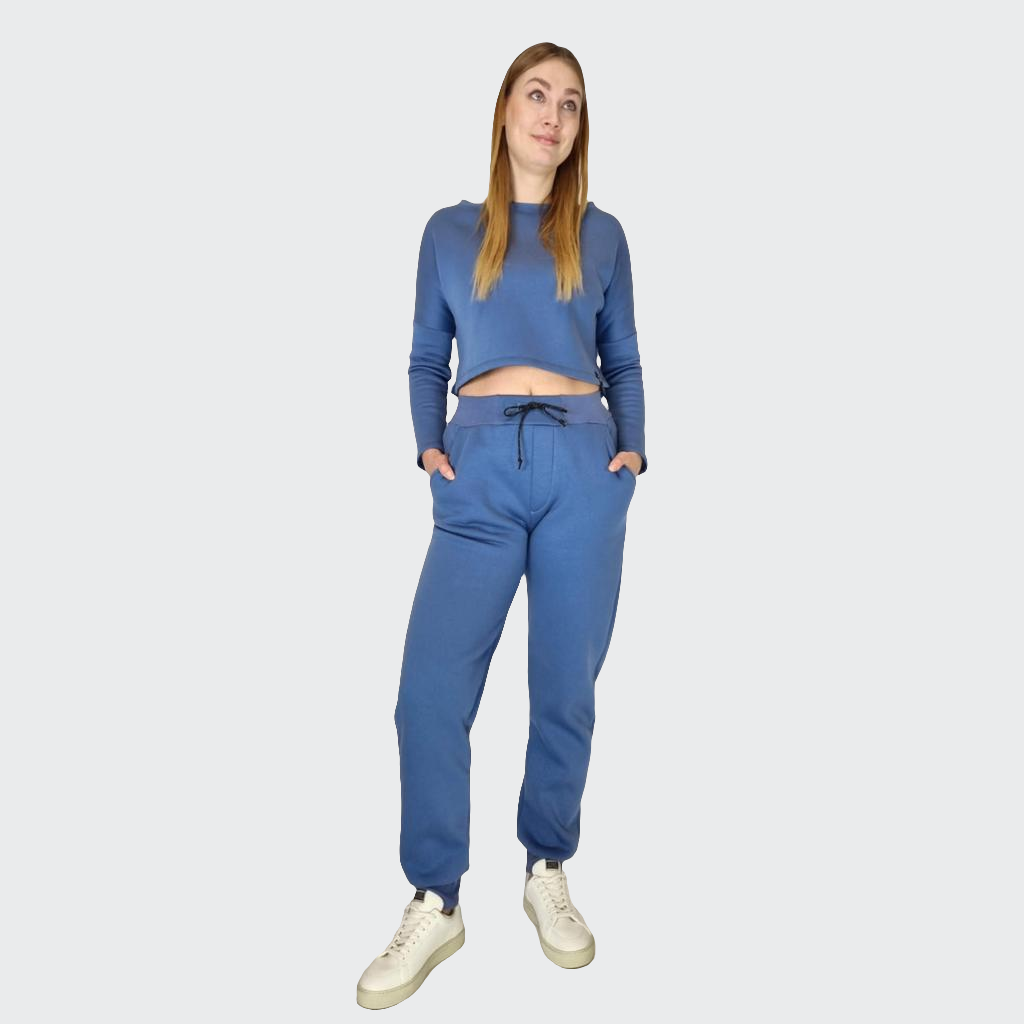 Pullover CROPPED Heavy Sweat blau