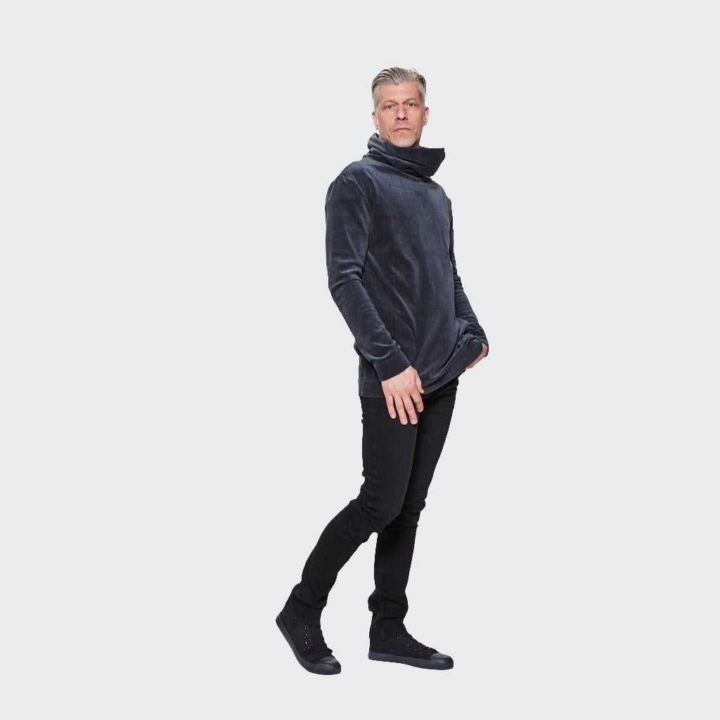Pullover LONG Heavy Nicki anthrazit