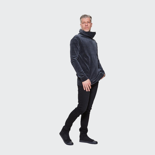 Pullover LONG Heavy Nicki anthrazit
