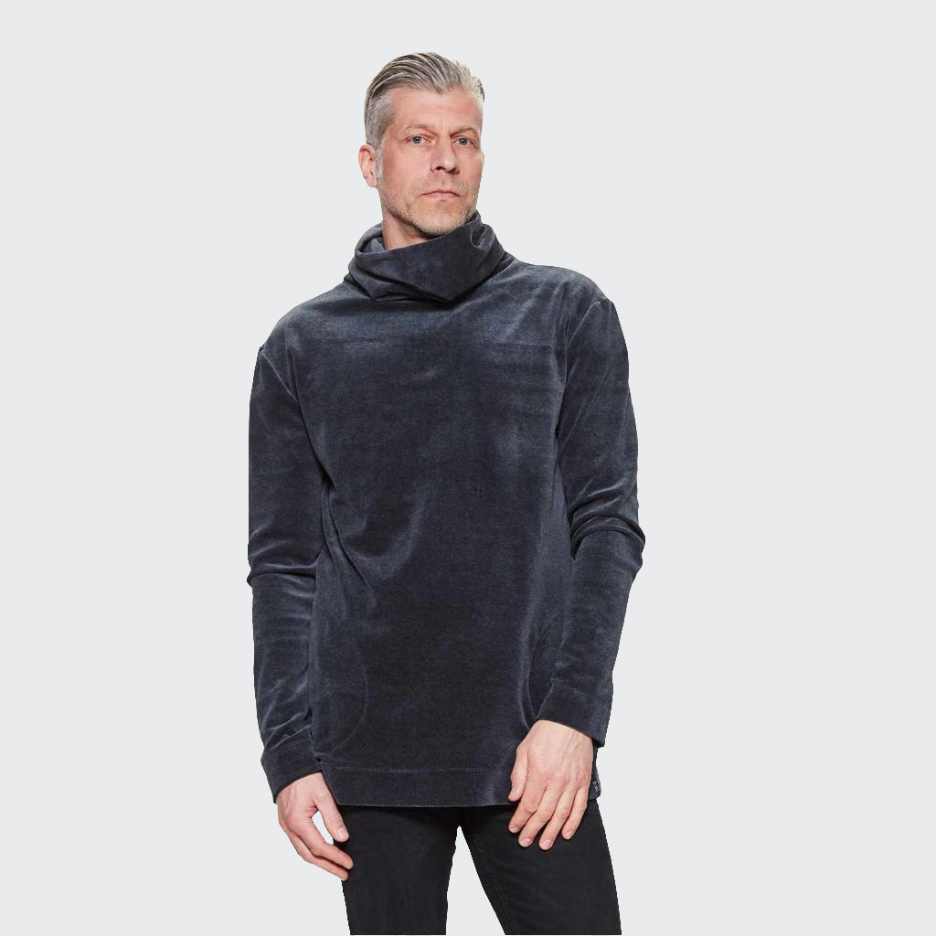 Pullover LONG Heavy Nicki anthrazit