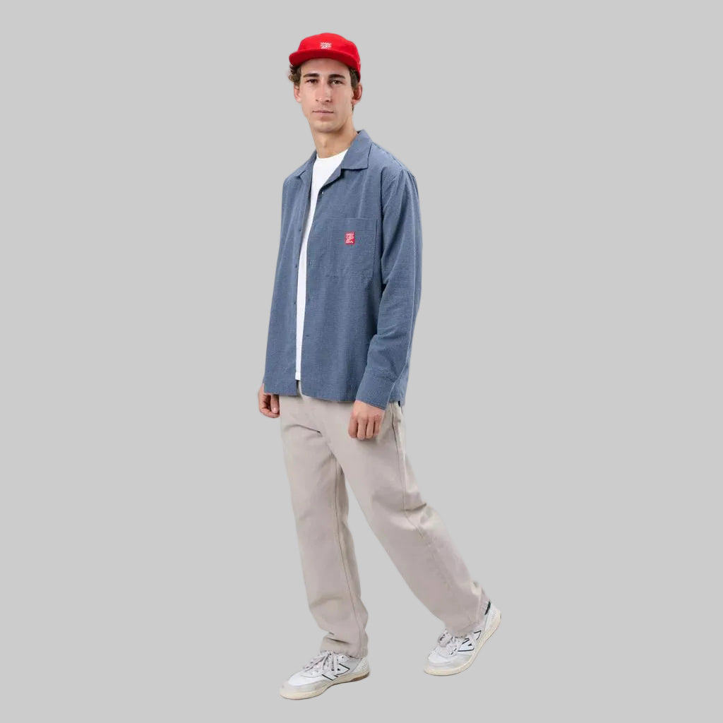 Hemd OVERSIZE CHECKS PIZZA blue