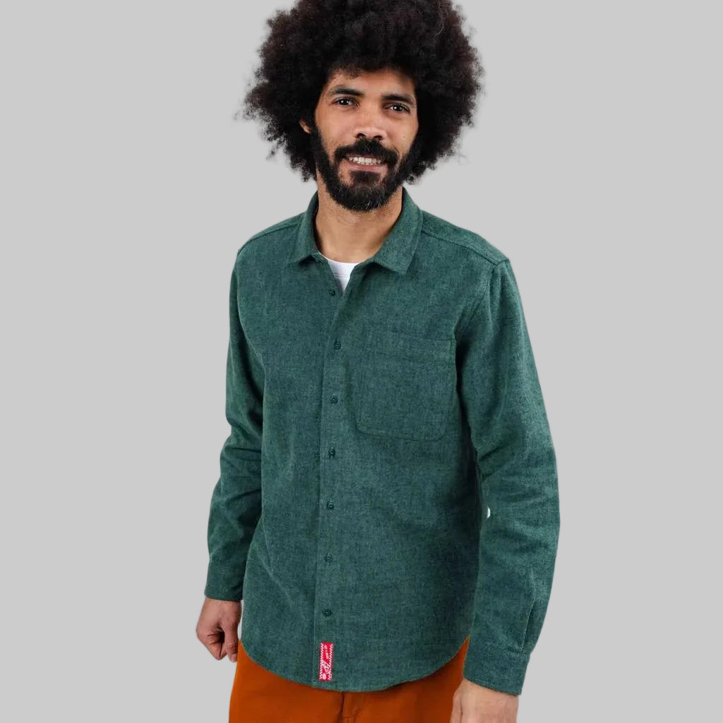Hemd PIZZA FLANNEL green